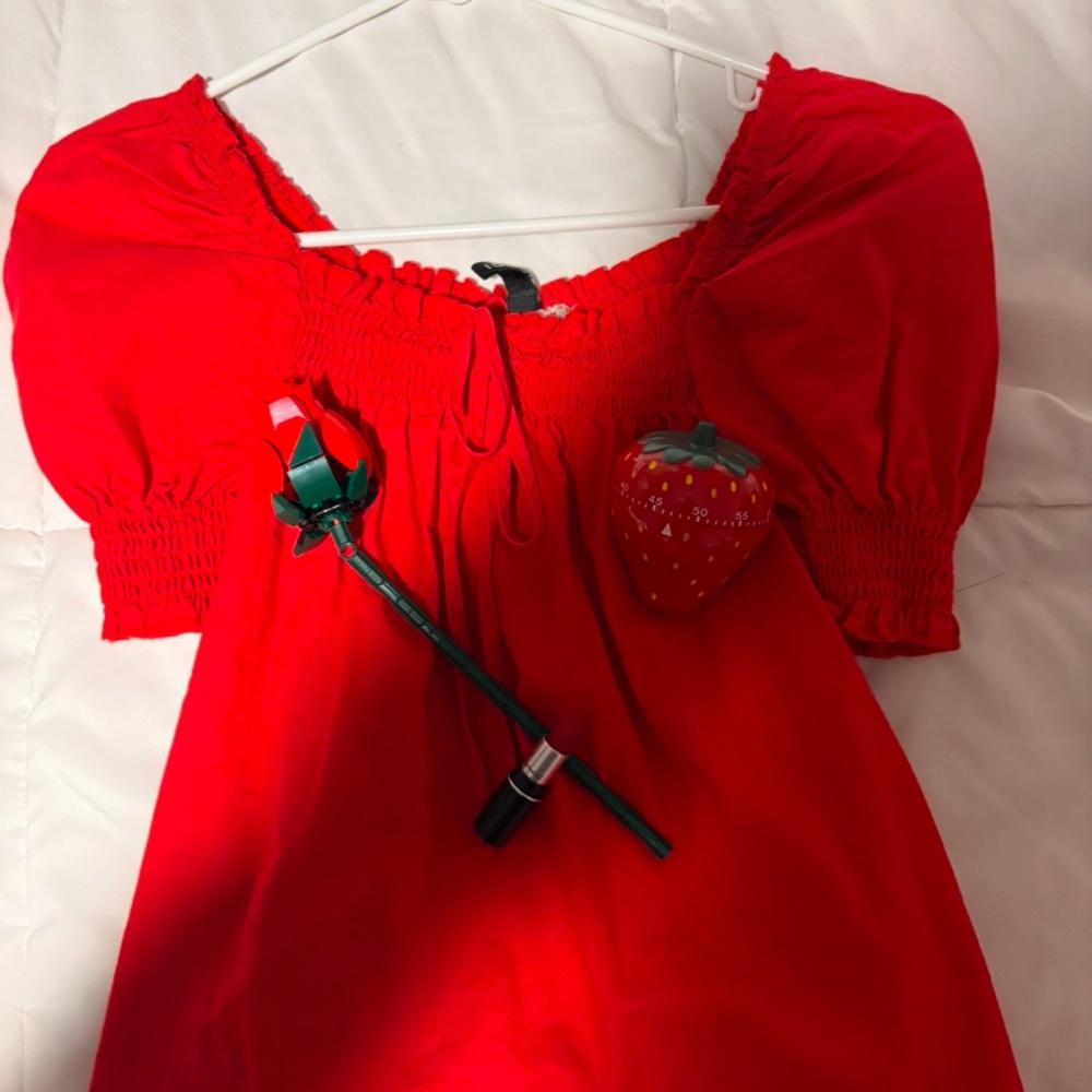 Red top (ROSE,LIPSTICK,AND STRAWBERRY NOT FOR SALE)